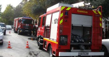 Bakıda məcburi köçkün yataqxanası yandı - Fotolar