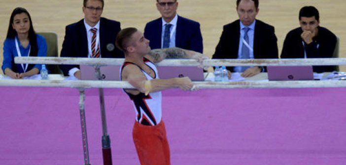 Azerbaijani gymnast Oleg Stepko grabs gold in bars event