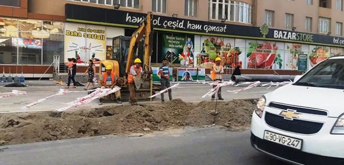 Ötən il təmir edilən yolu yenə qazdılar - Video