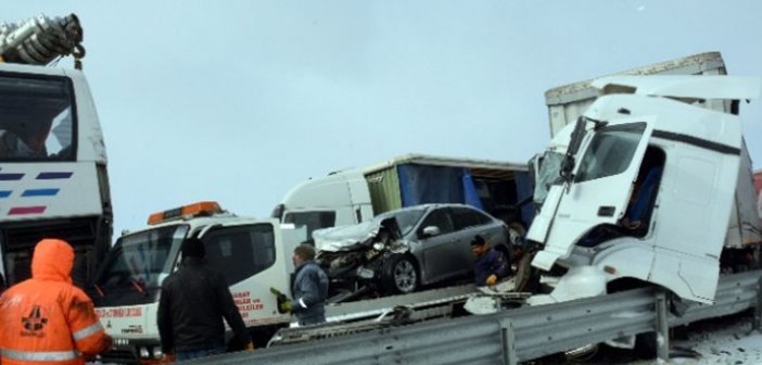 Türkiyədə ağır qəza - 36 maşın toqquşdu