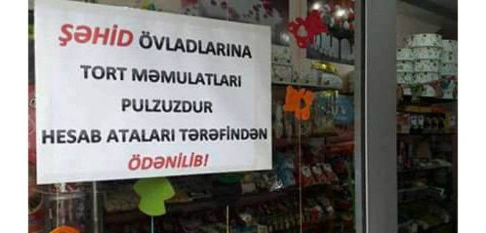 “Şəhid övladlarına tort məmulatları pulsuzdur” - Foto