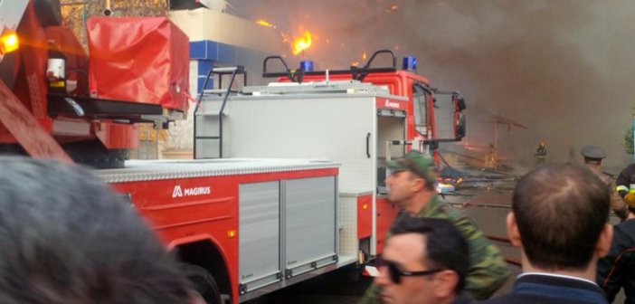 Bakıda polis bölməsinin də yerləşdiyi Köçkün yataqxanası yandı