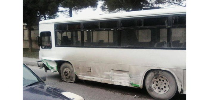 Bakıda daha bir avtobus qəzası - Foto